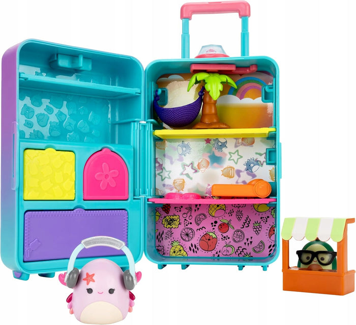 Squishmallows Zestaw On-The-Go Walizka + 2 figurki Mini Squish - SQAL0092