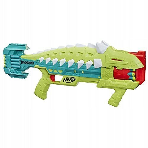 Nerf, miotacz DinoSquad Armorstrike, obrotowy bęben na 8 strzałek OUTLET